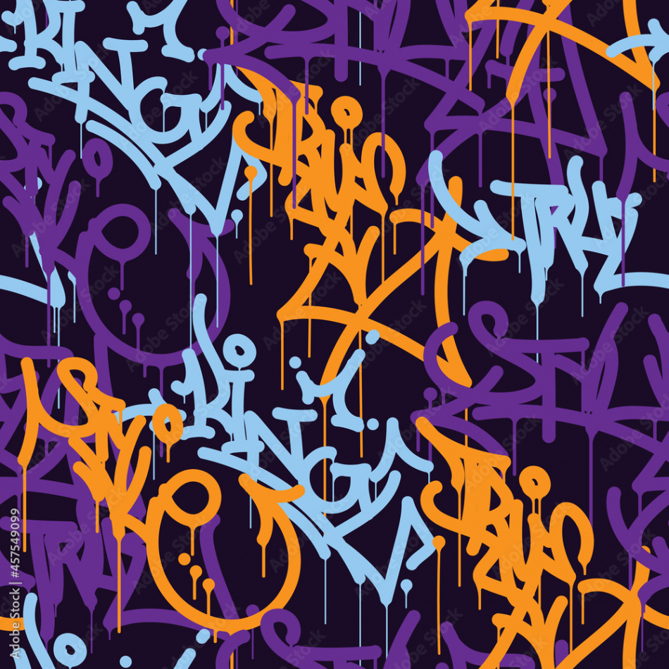 multicolored graffiti background with letters, bright colored