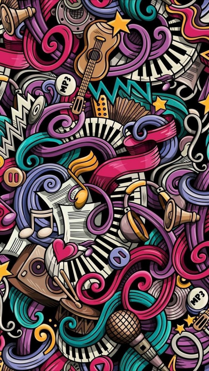 Music background  Graffiti wallpaper, Artistic wallpaper