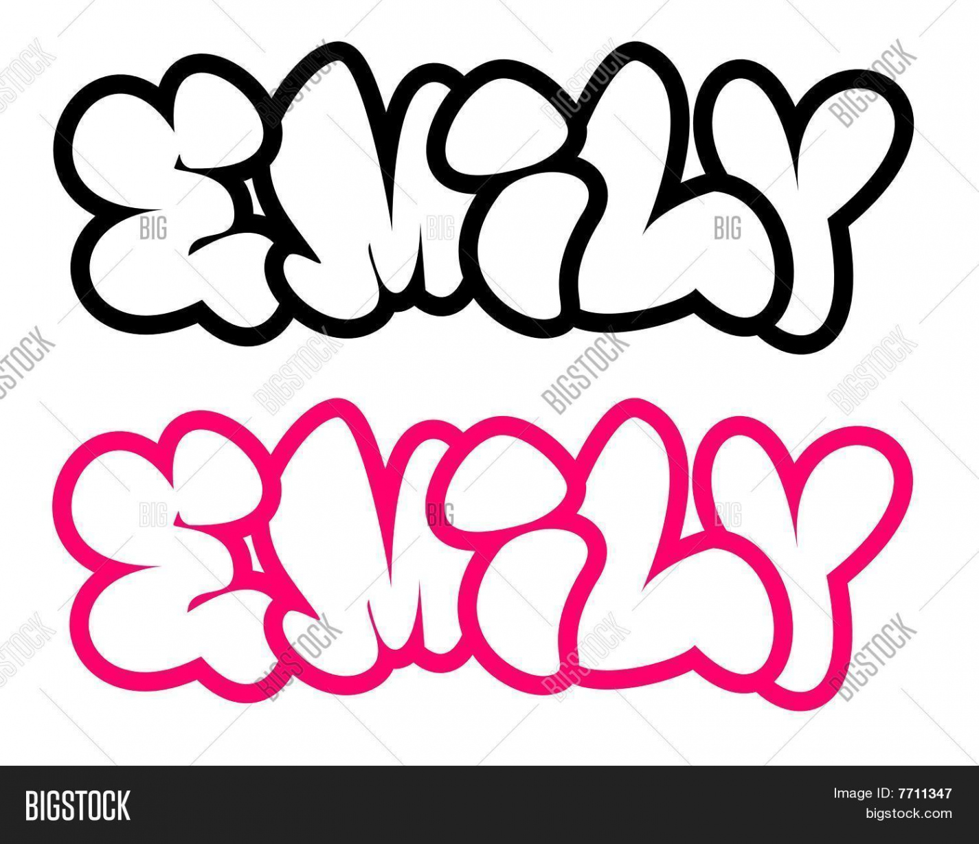 Name Emily Graffiti Image & Photo (Free Trial)  Bigstock