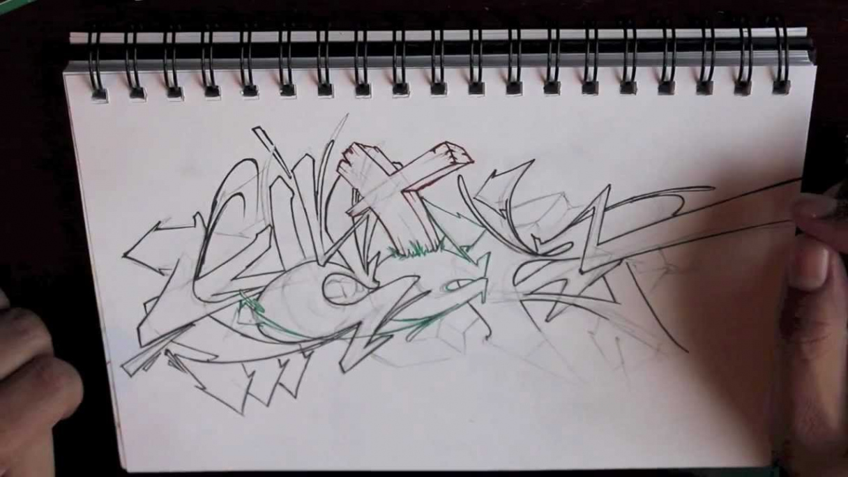 NEW GRAFFITI SKETCH - "K" Blackbook Session