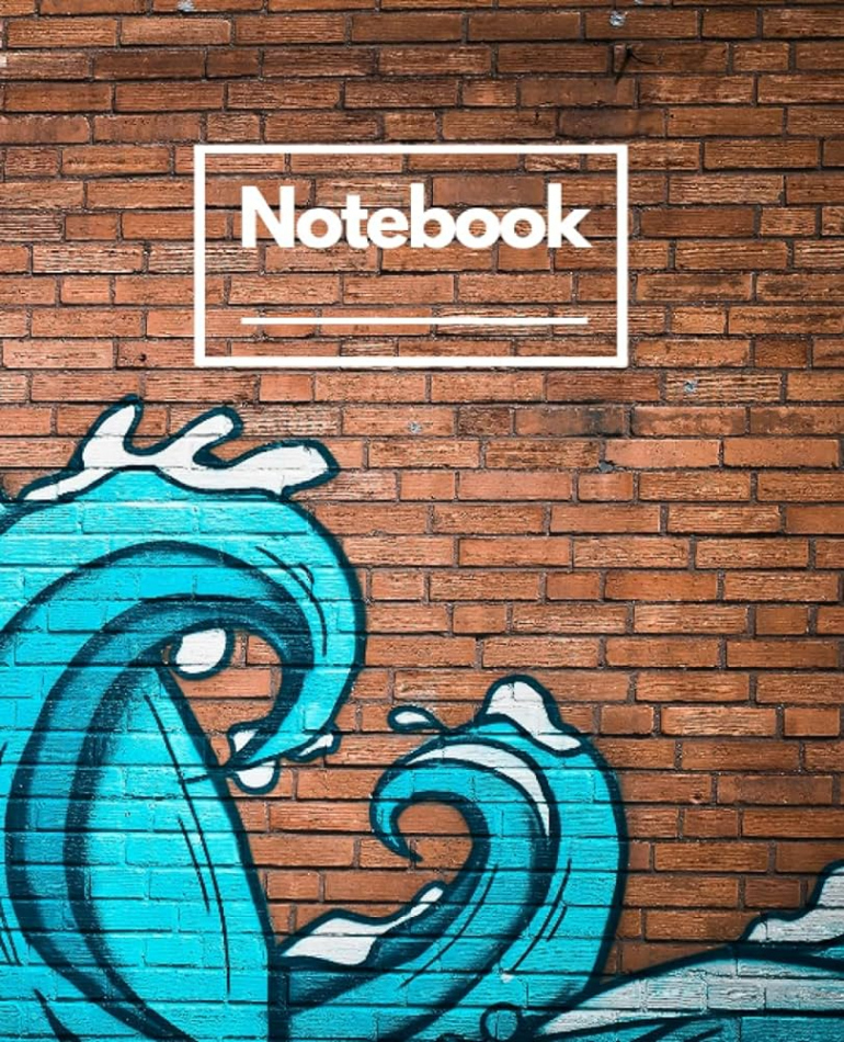 Ocean Waves Graffiti Notebook: Cool Urban Street Art Design , . X