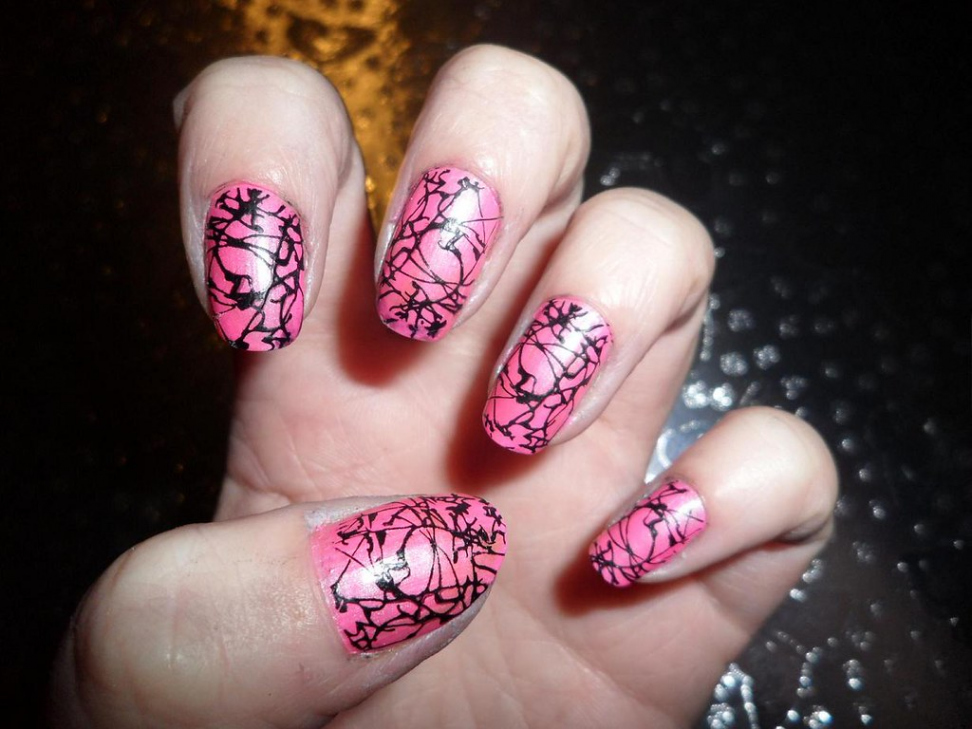 Pink Graffiti Nails  Konad m Color Club Electro Candy Kon  Flickr