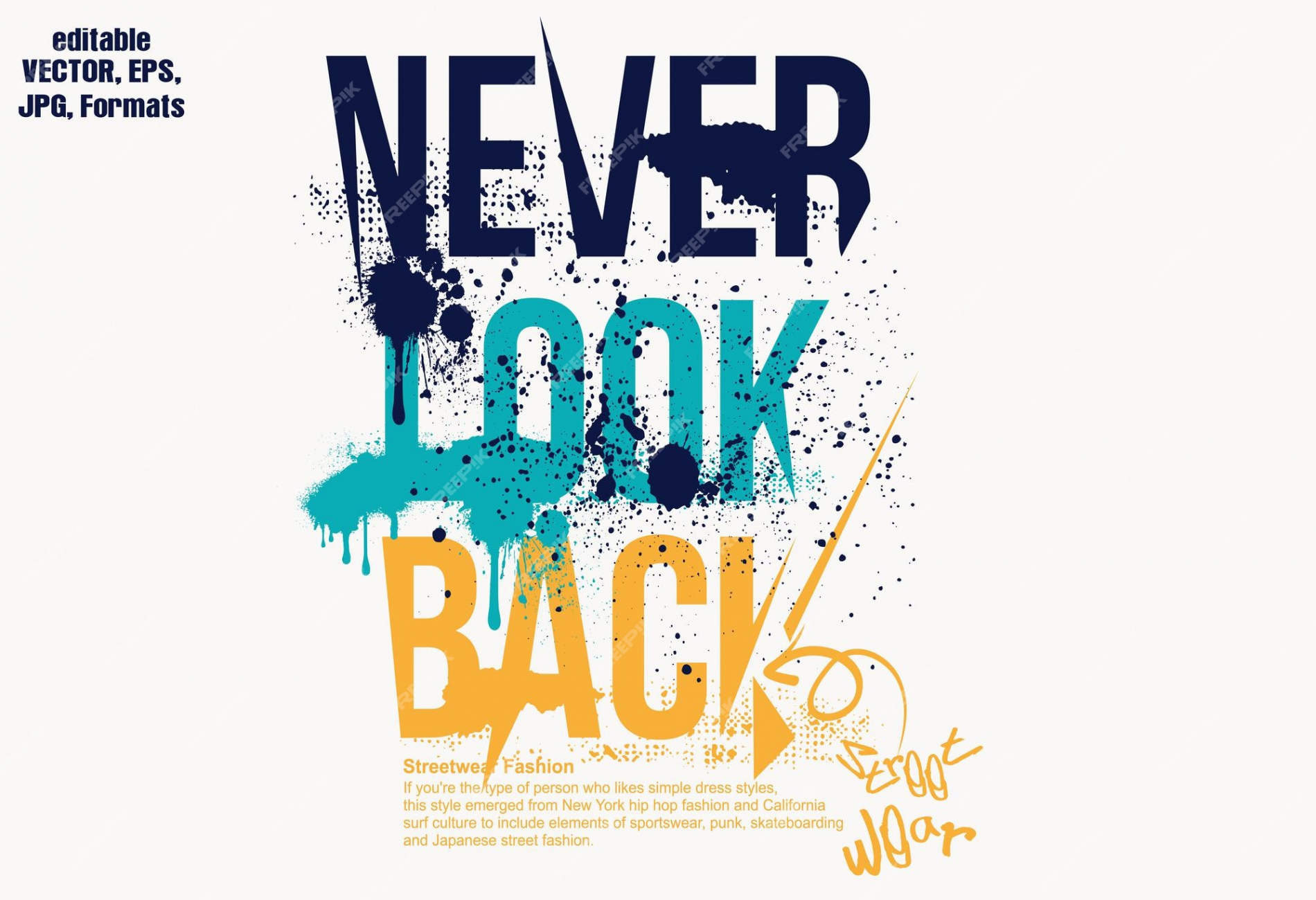 Premium Vector  Typography street art graffiti quotes vector