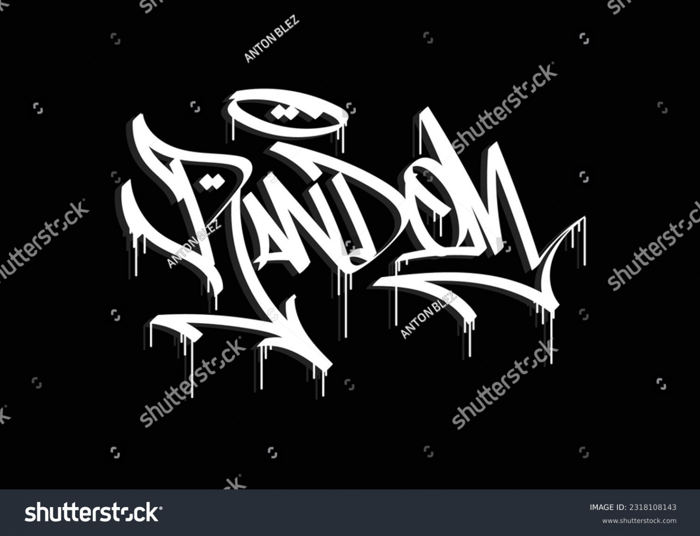 Random Word Graffiti Tag Style Stock Vector (Royalty Free