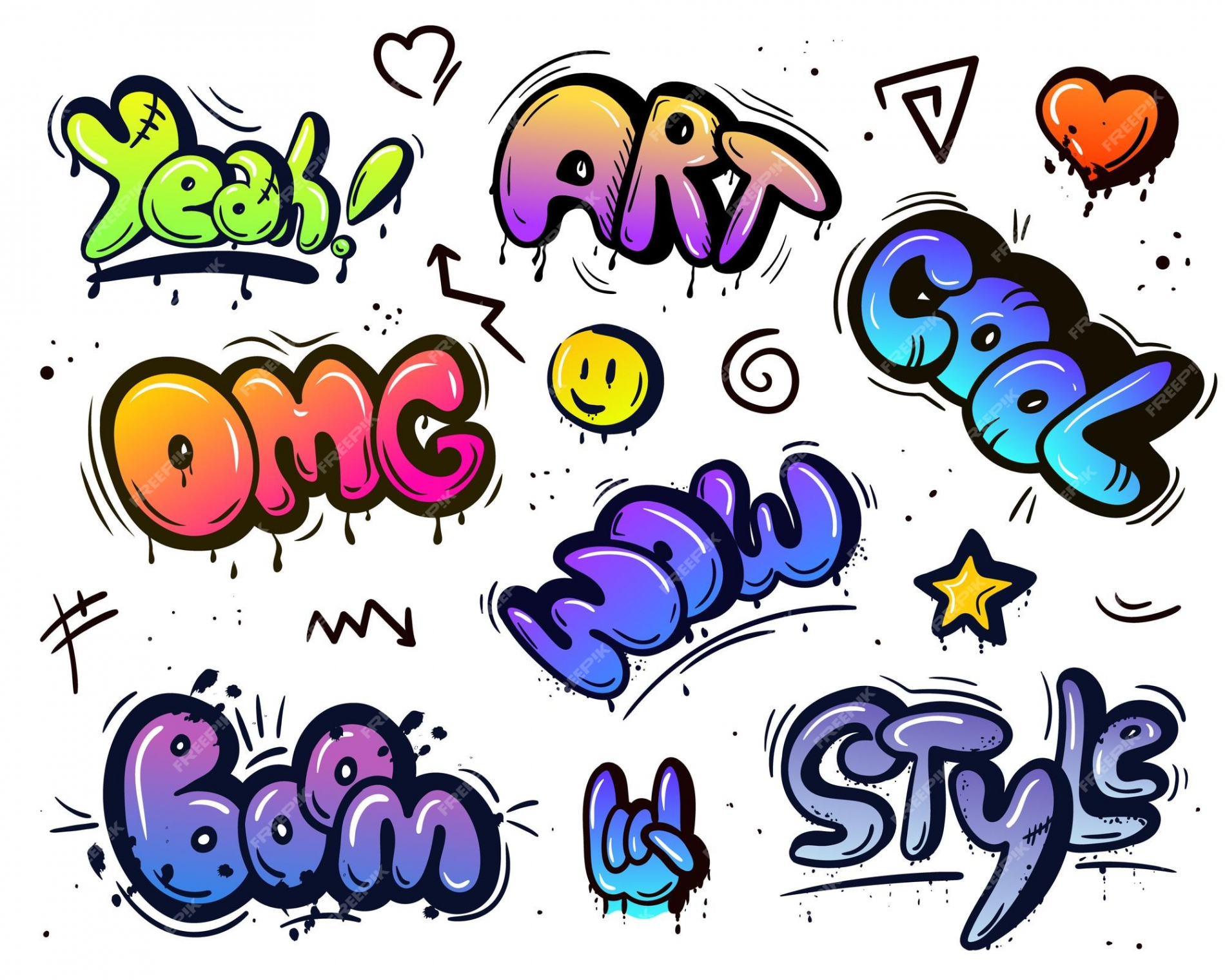 Seite   Graffiti pack-Vektoren und -Illustrationen zum