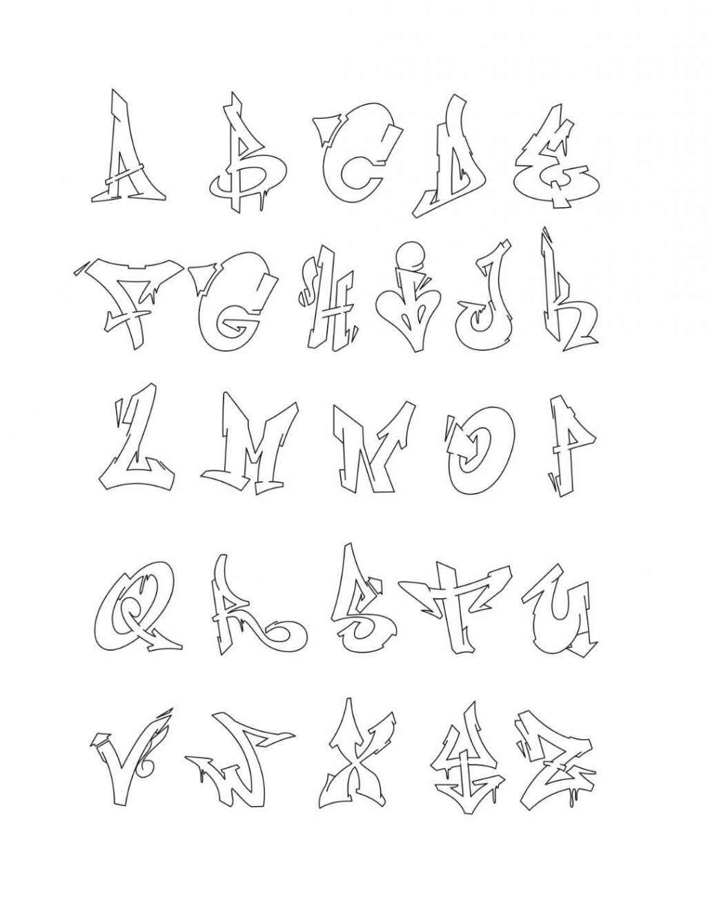 Semi-Wildstyle  - Graffiti Alphabet Procreate Brushset - Graffiti