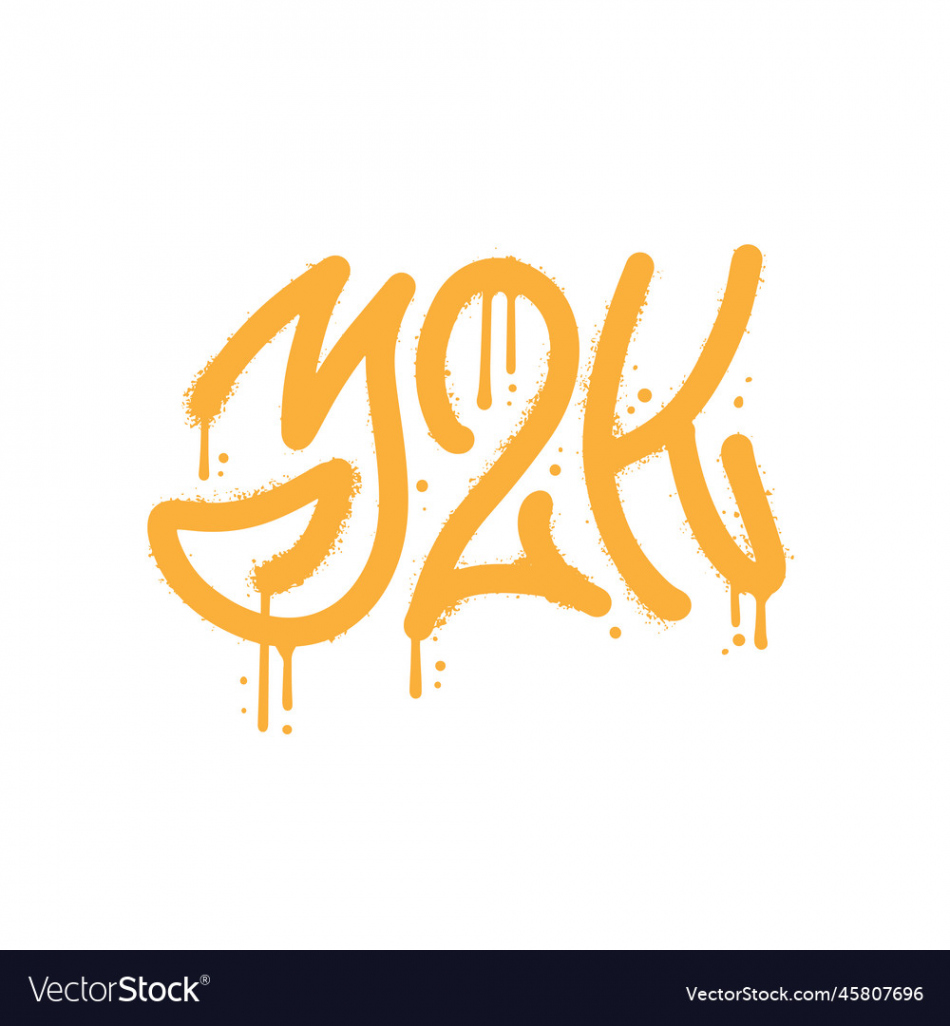 Sign of yk - lettering in urban street graffiti Vector Image