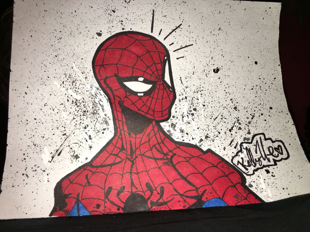 Spider-Man ❤️🕷🖊 #MyNewestDrawing  Graffiti, Dibujos, Bocetos