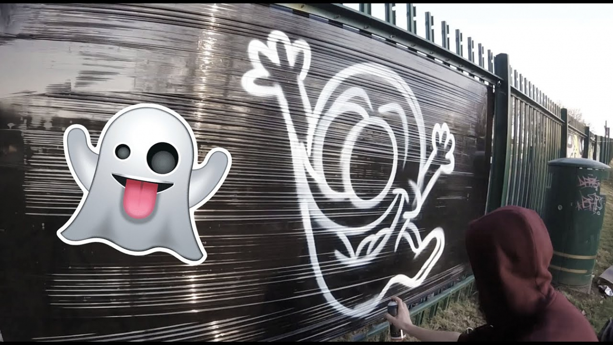 (Spooky Ghost) Graffiti Characters and Cartoons / CelloGraff #