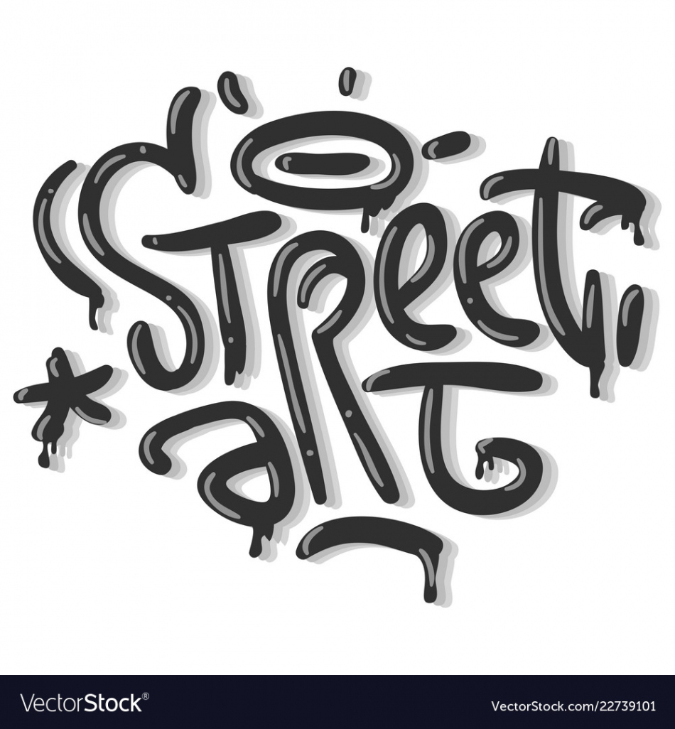 Street art related tag graffiti influenced label Vector Image