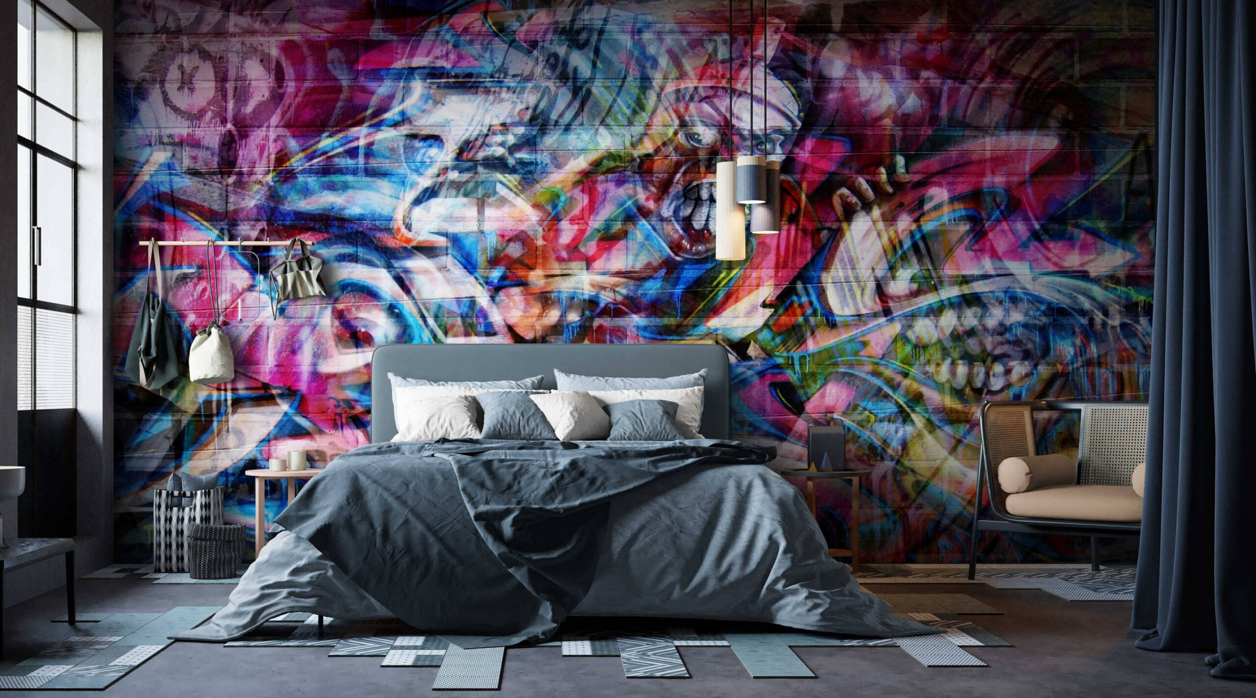 Street Art Wallpaper mural Graffiti Wall Mural Bedroom wall - Etsy