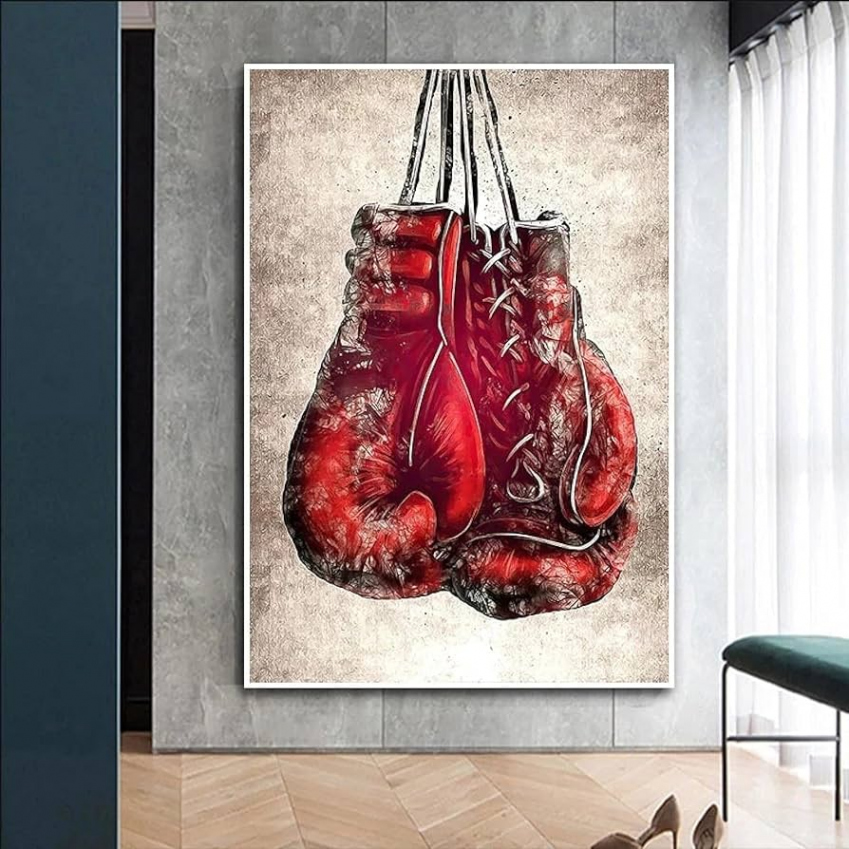 Street Graffiti Art Canvas Paintings Red Boxing Gloves Posters and Prints  Wall Art Pictures for Living Room Home Decor xcm Frameless