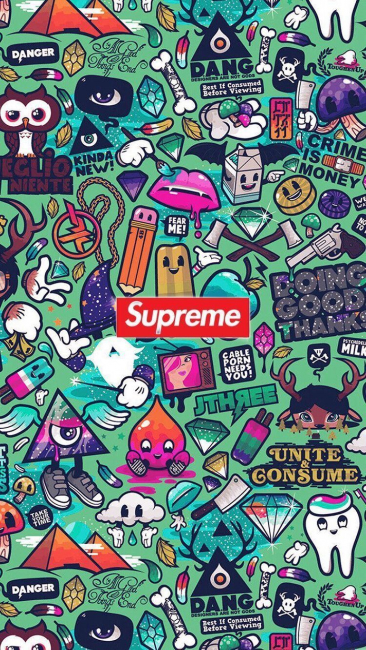 Supreme Cartoon Graffiti Wallpapers - Top Free Supreme Cartoon