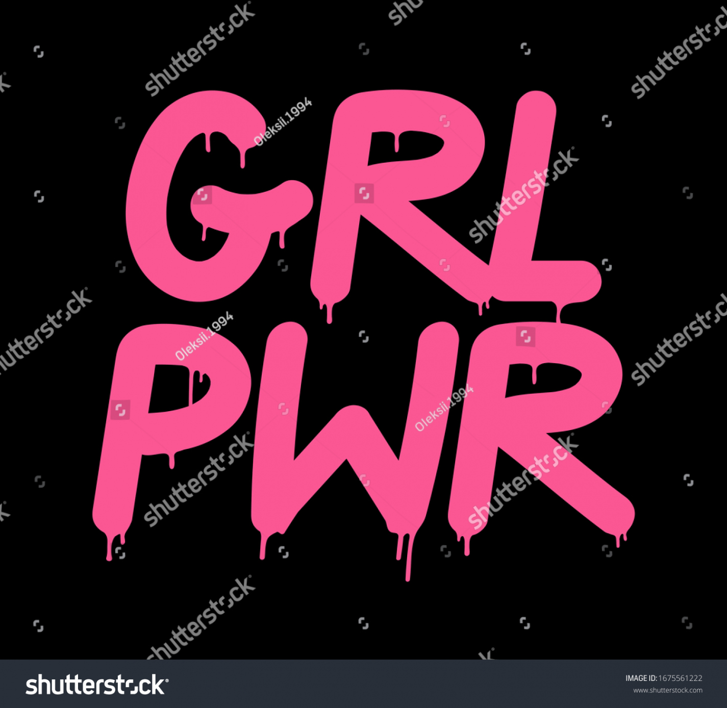 Tag-Inschrift GIRL POWER Graffiti Buchstaben vandal: Stock