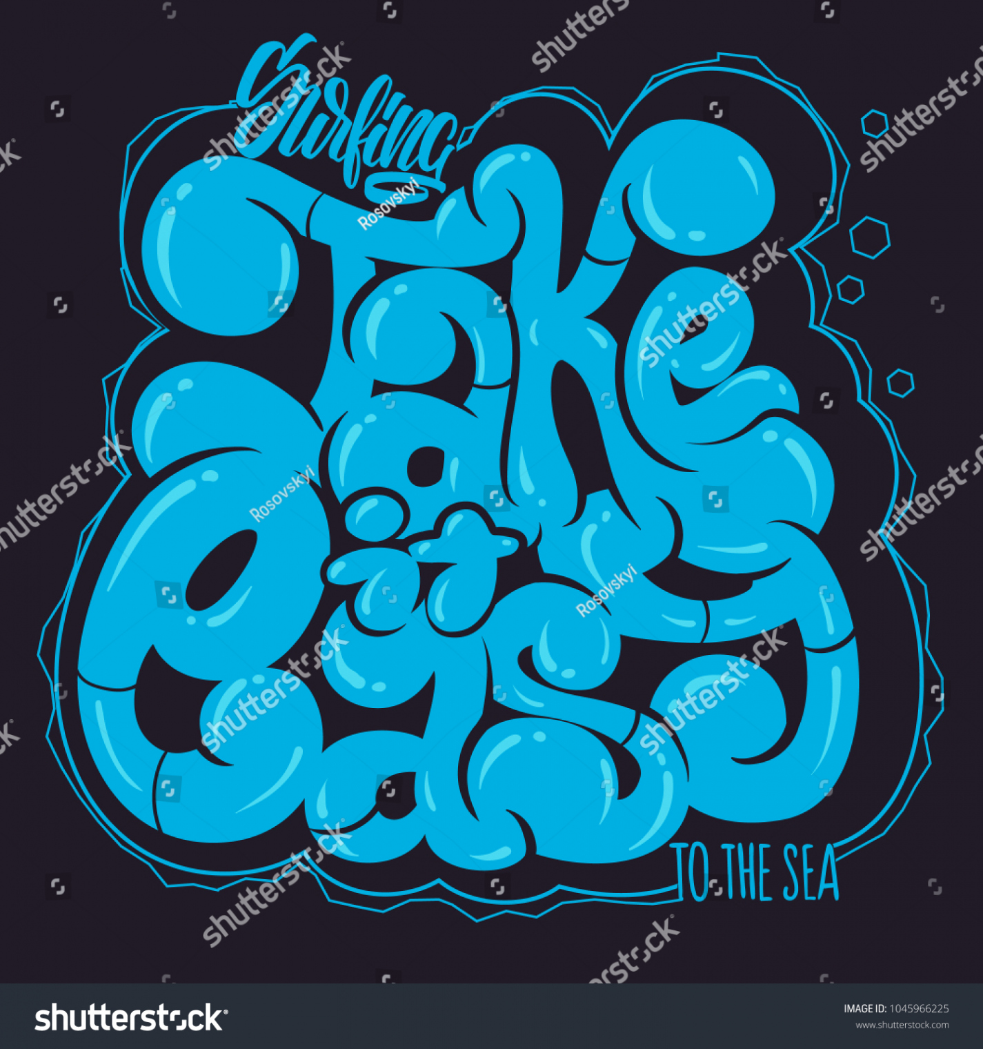 Take Easy Graffiti Vector Lettering Phrase: Stock-Vektorgrafik