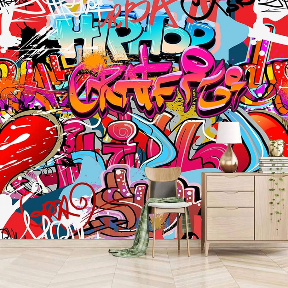 TDYNJJ Wall Mural Photo Wallpaper Graffiti Letters Surfing D Self