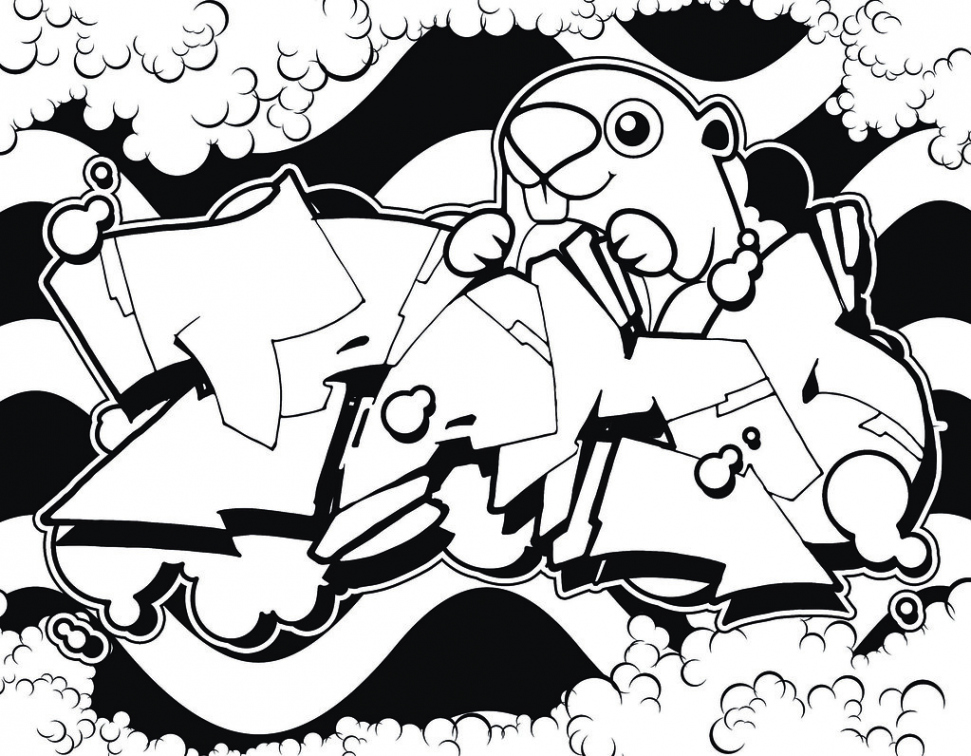 Te Amo graffiti coloring page  This is the final rendering   Flickr