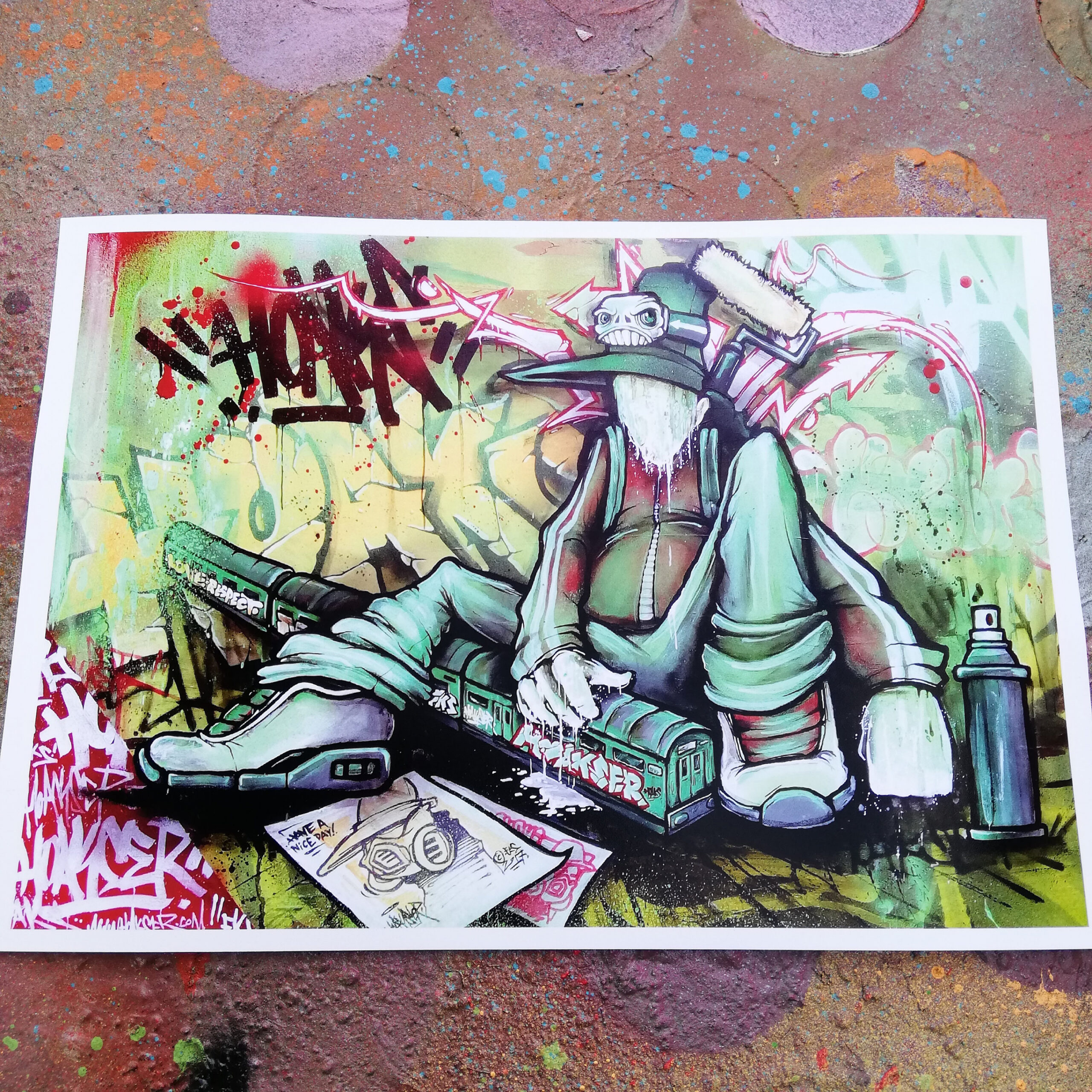 The Equipped A Art Print Graffiti Character Canvas Painting - Etsy