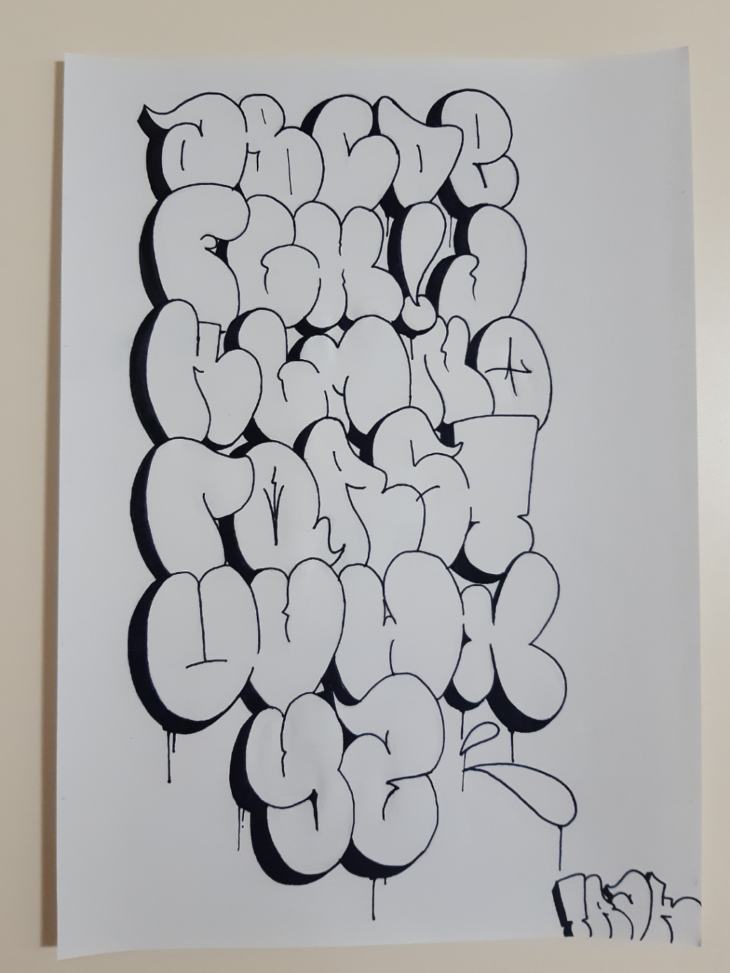 throwup graffiti alphabet ✍🏼⚪ : r/blackbookgraffiti