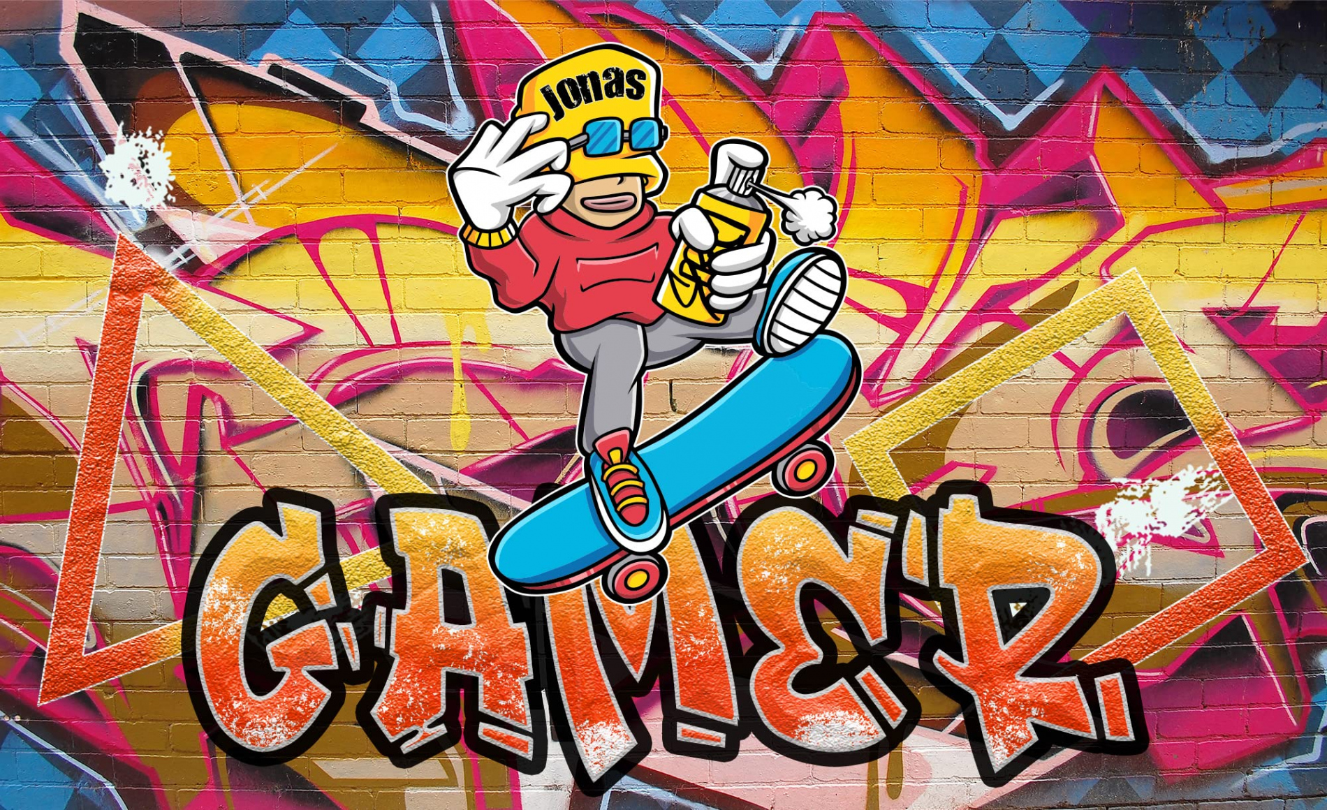 timalo Cool Graffiti Gamer Poster with Name for the Wall and Door  Modern  Decoration for Teenagers Wall Picture Children