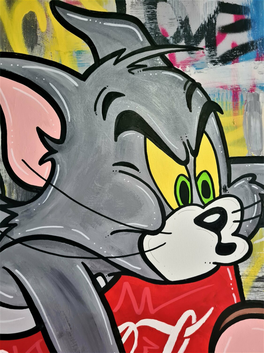 Tom & Jerry in the Street von Nacks (): Malerei Acryl