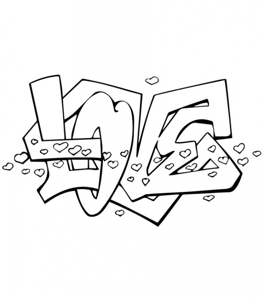 Top  Free Printable Graffiti Coloring Pages Online