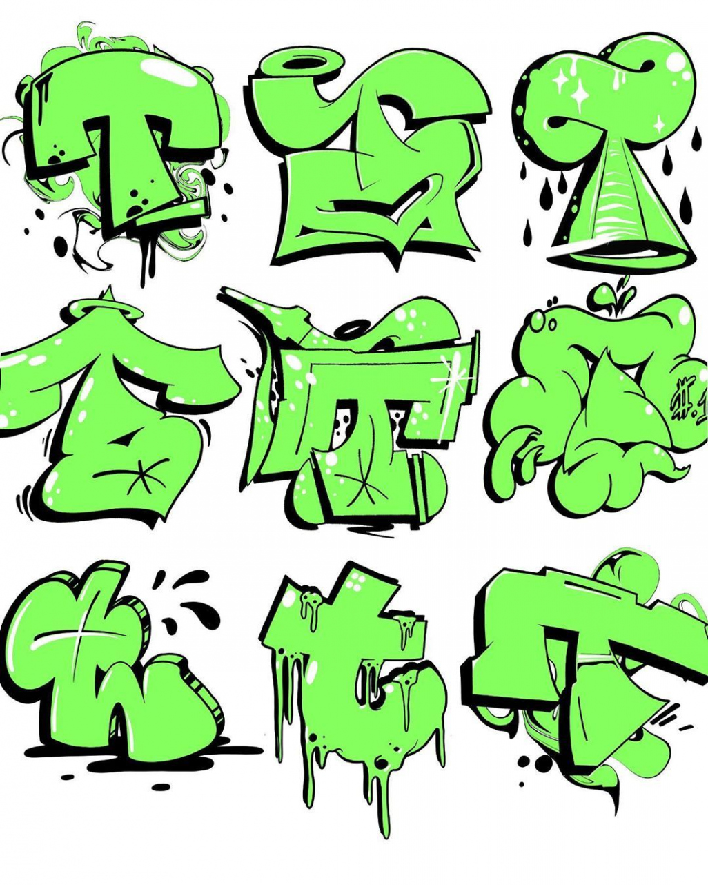 Toxic 🤢 Favorite T ? #abc #alphabet #applepen #procreate