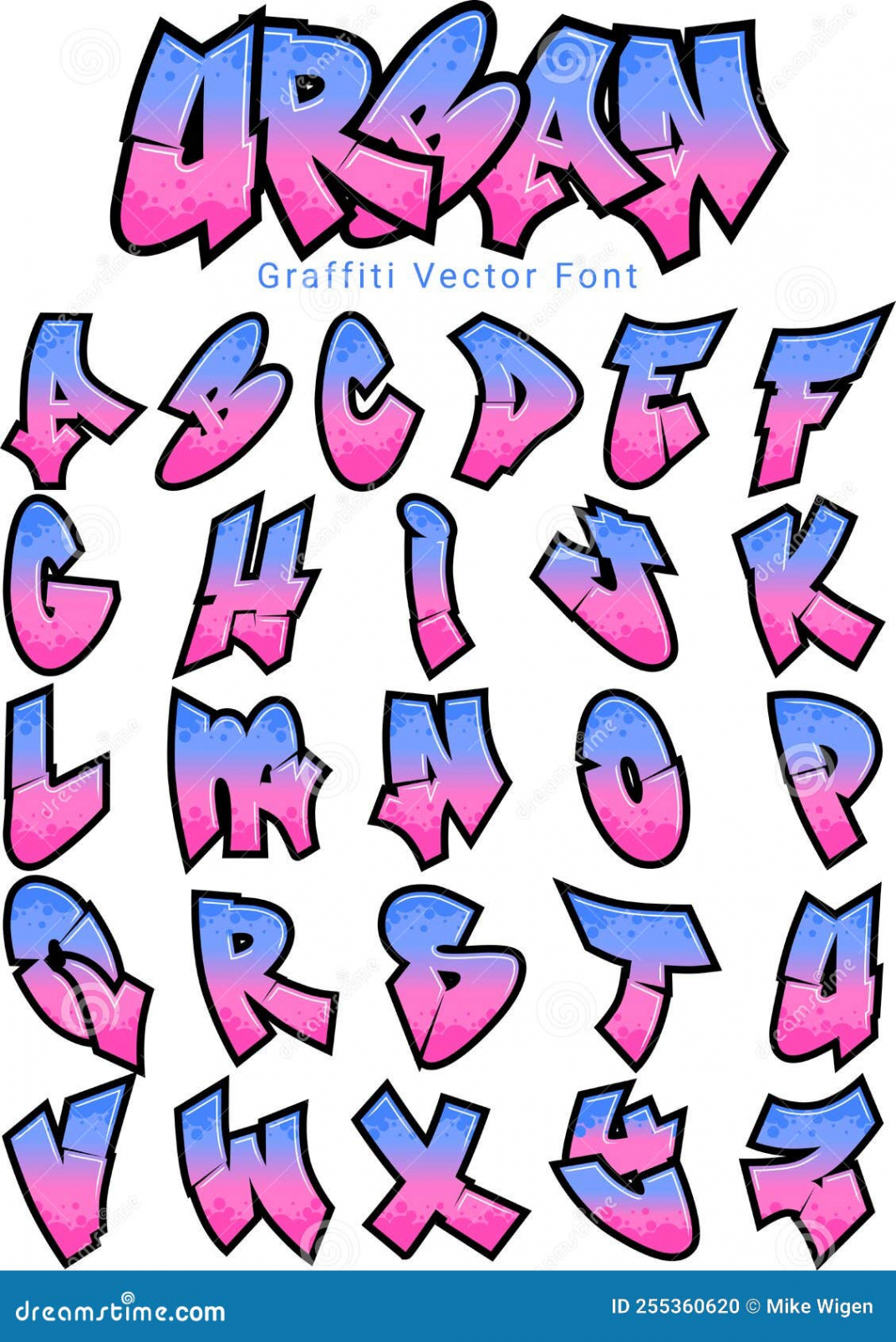 Urban - Graffiti Styled Street Art Cool Kids Font, Full Editable