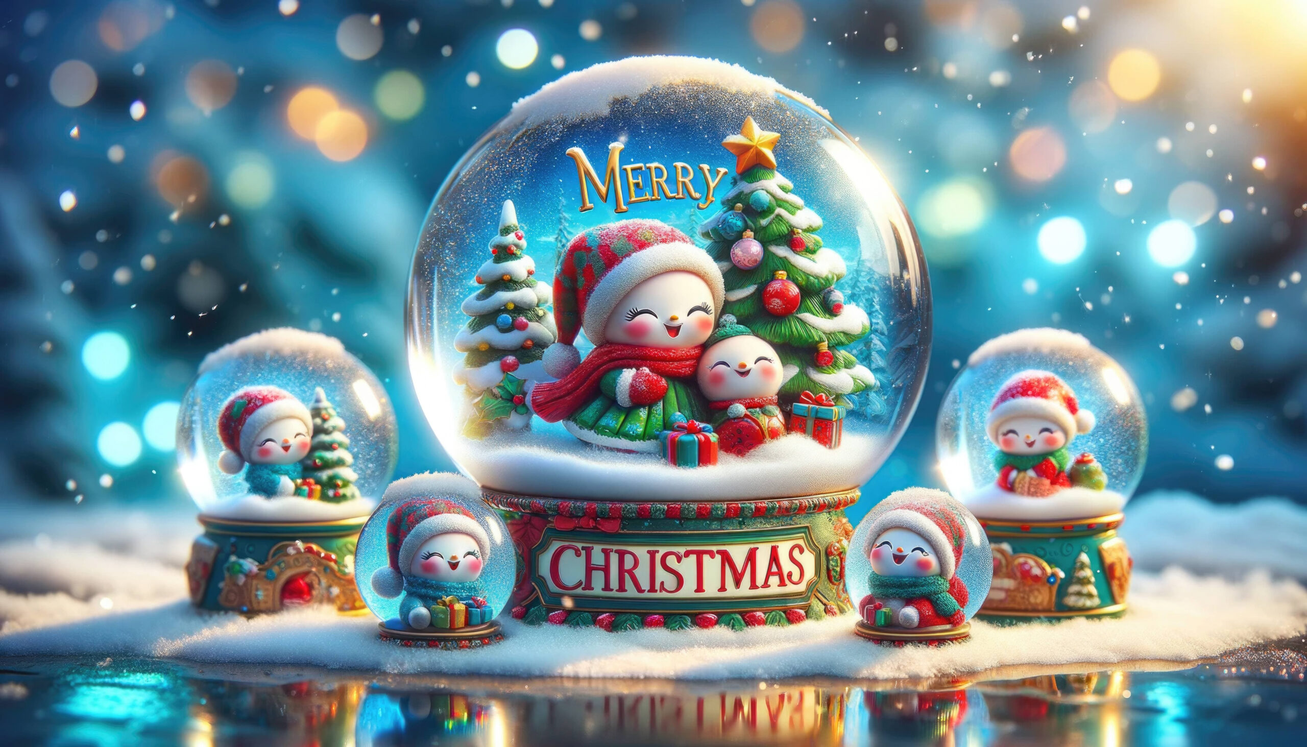 A festive image with "Merry Christmas" in bold, colorful letters