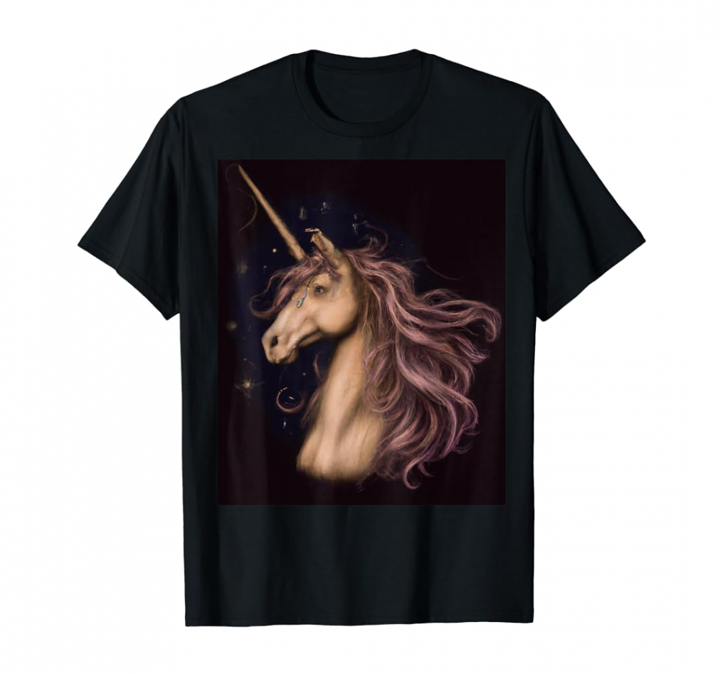 A realistic unicorn drawing in the style of the old masters T-Shirt