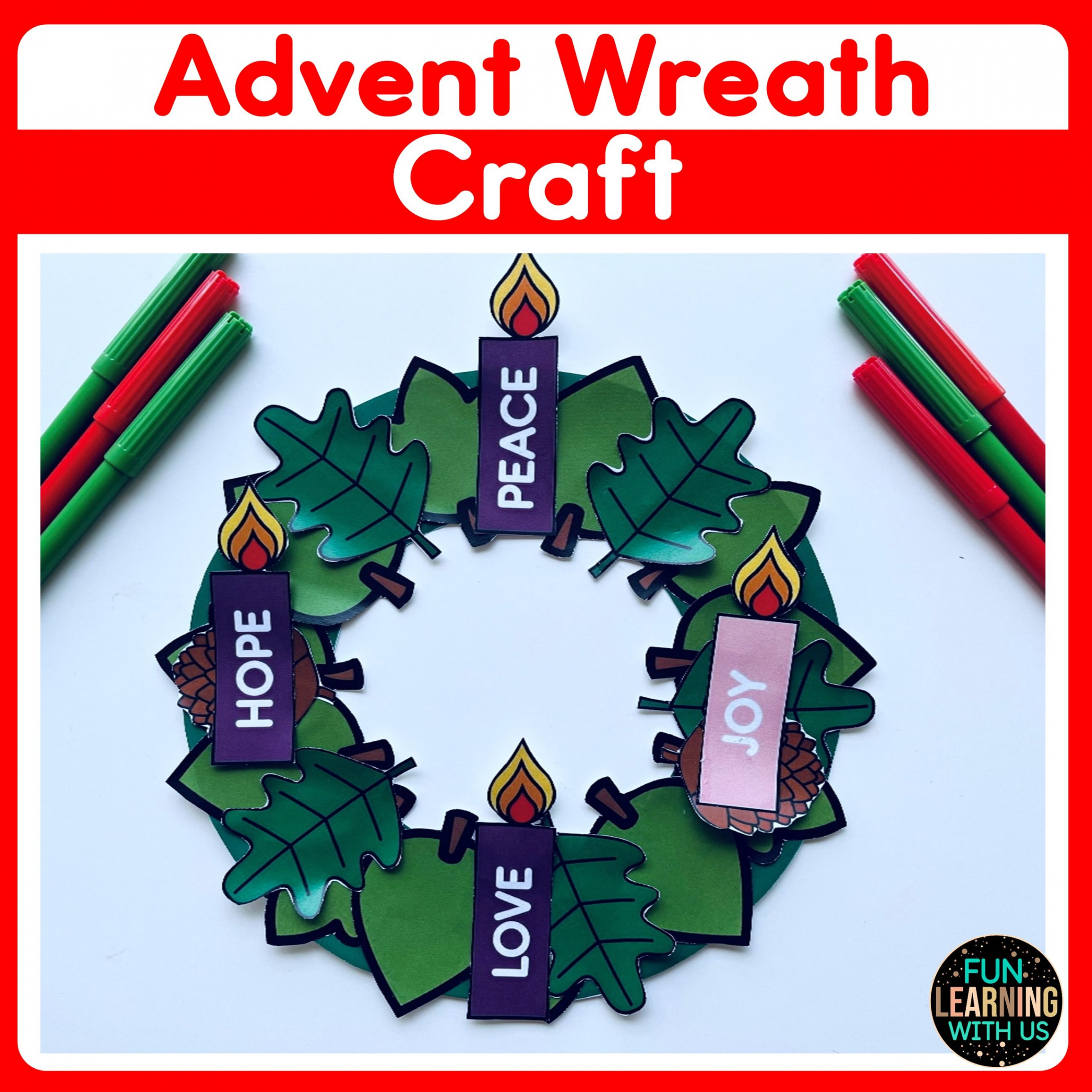 Advent Wreath Craft  Holiday Around the World Craft  December