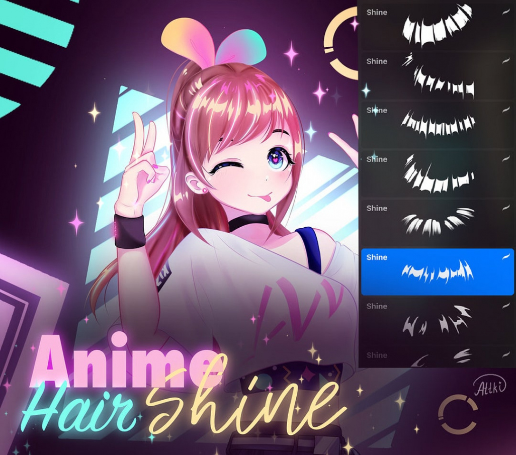 Anime Haarbürsten pack für Procreate - Etsy