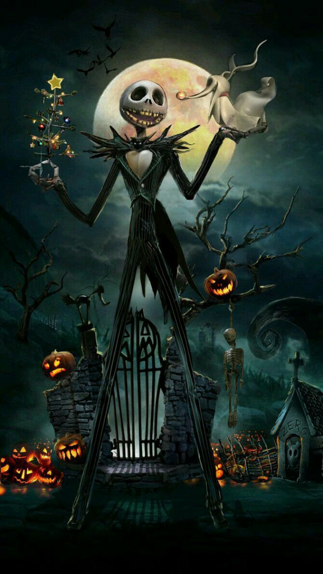 Art deco halloween images  Nightmare before christmas wallpaper