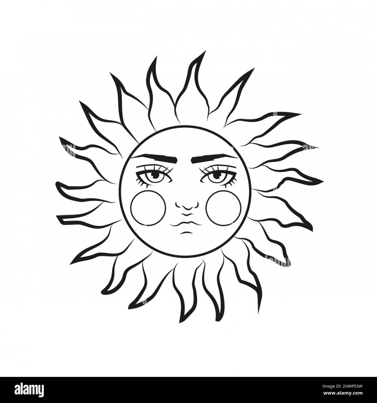 Art sun face Cut Out Stock Images & Pictures - Page  - Alamy