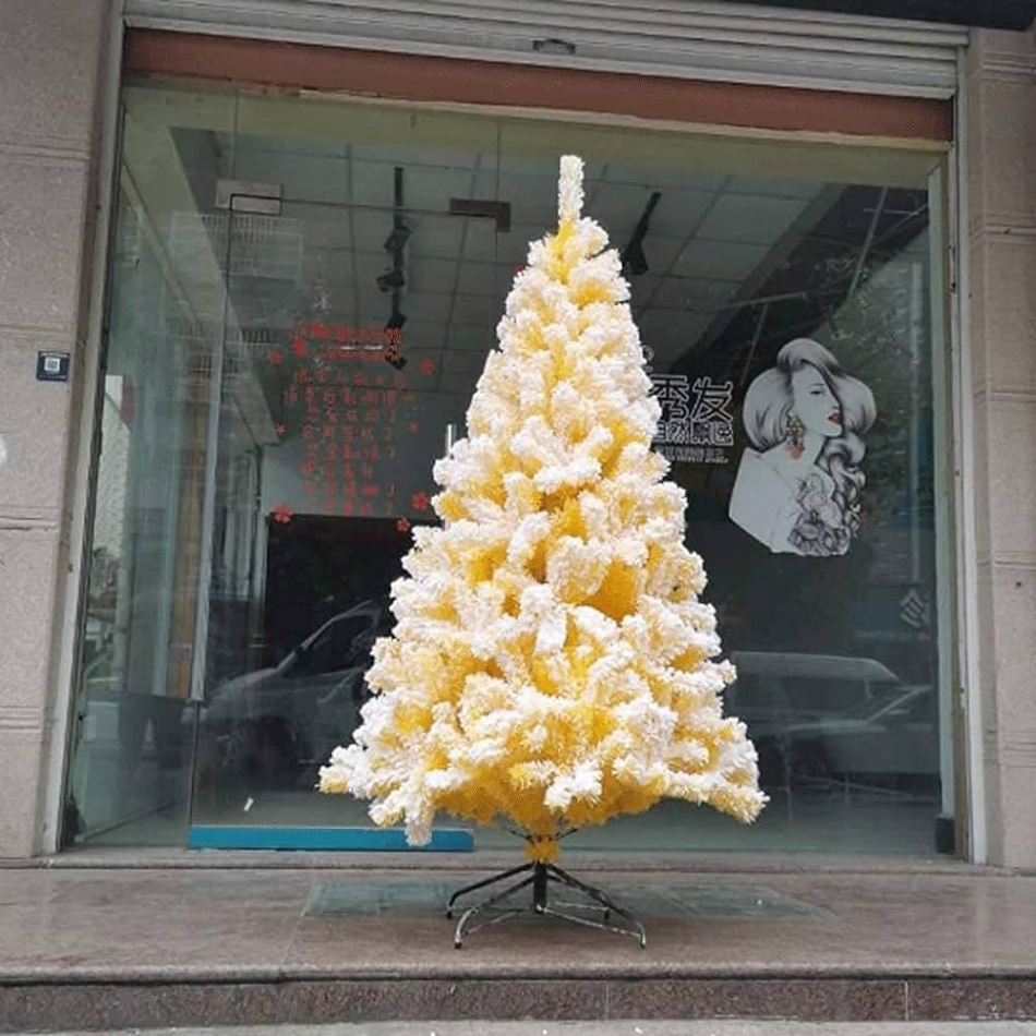 Artificial Christmas Tree Undecorated Yellow Christmas Tree Artificial  Christmas Tree Bare Tree for Holidays Party Decoration Outdoor Christmas  Tree