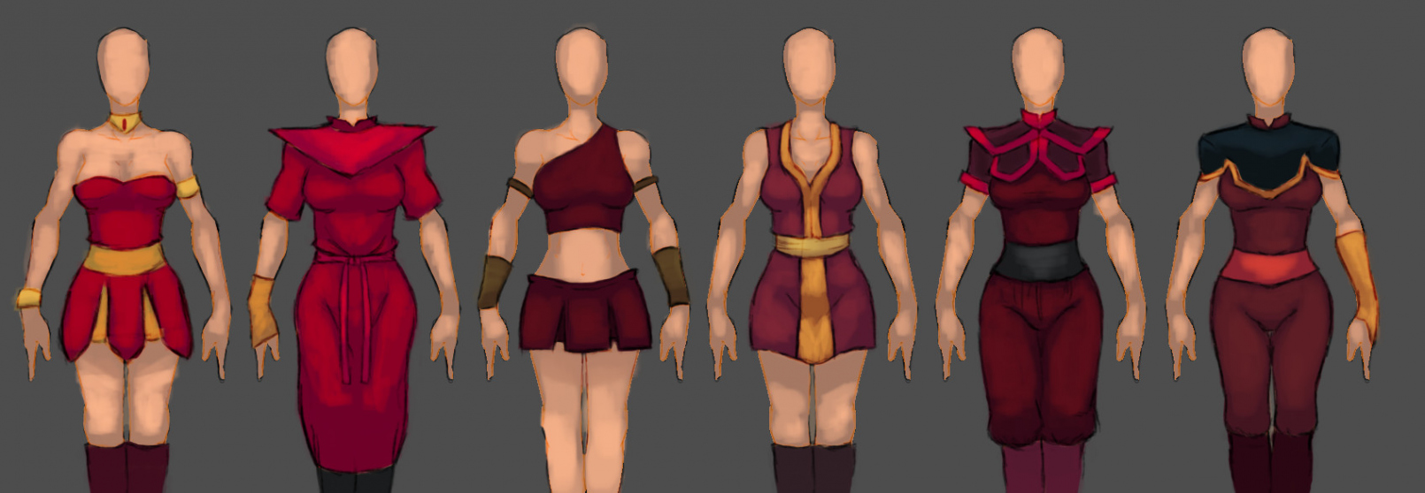 ArtStation - Fire Nation outfits