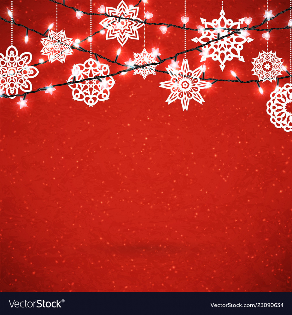 Background for merry christmas poster with paper Vector Image