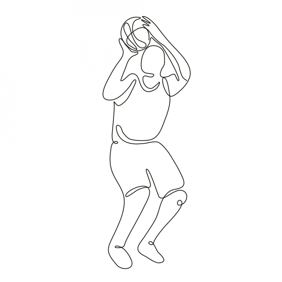 Basketball Player Free Throw Continuous Line on Behance