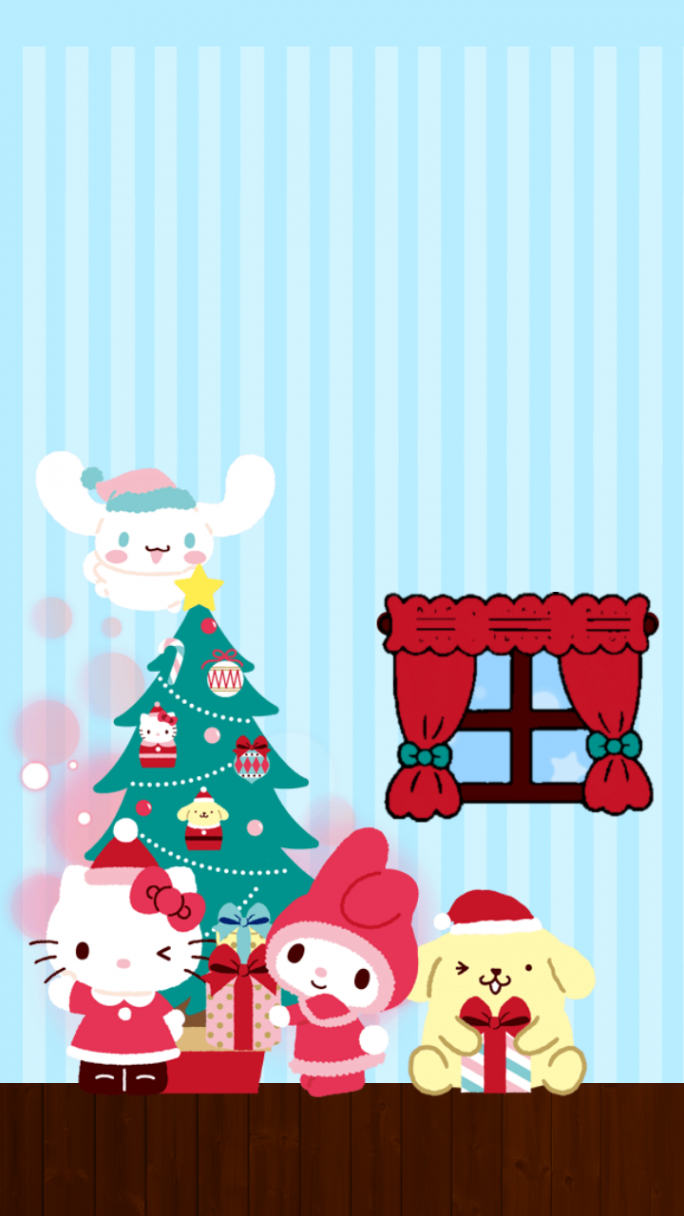 ♡ Be Positive ♡  Hello kitty wallpaper, Hello kitty christmas