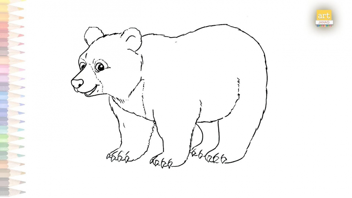 Bear Outline sketch easy  Bear drawing  Easy drawing tutorials  Animals  drawing tutorials