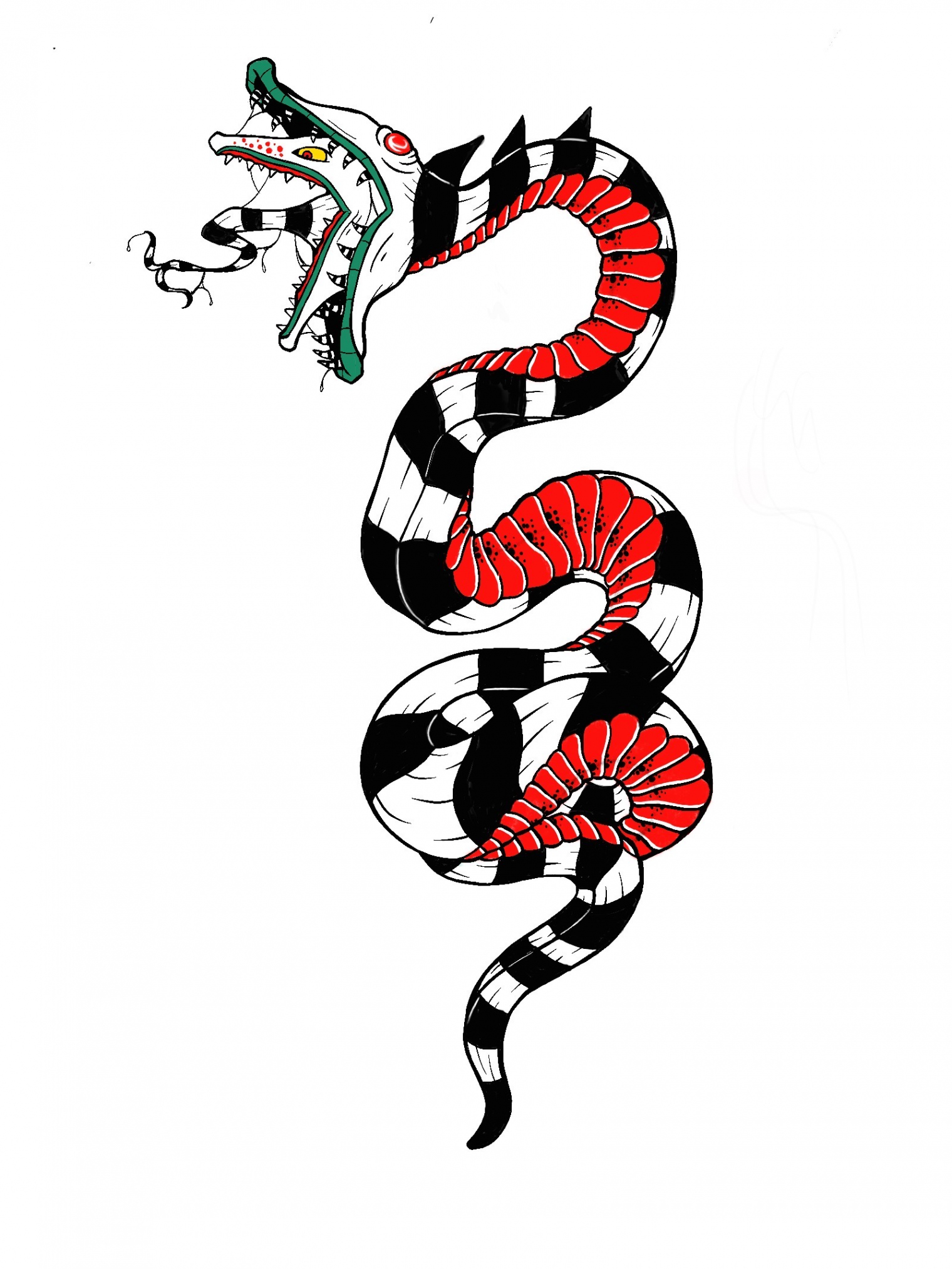 BeetleJuice Snake by lonelytoonfr on DeviantArt