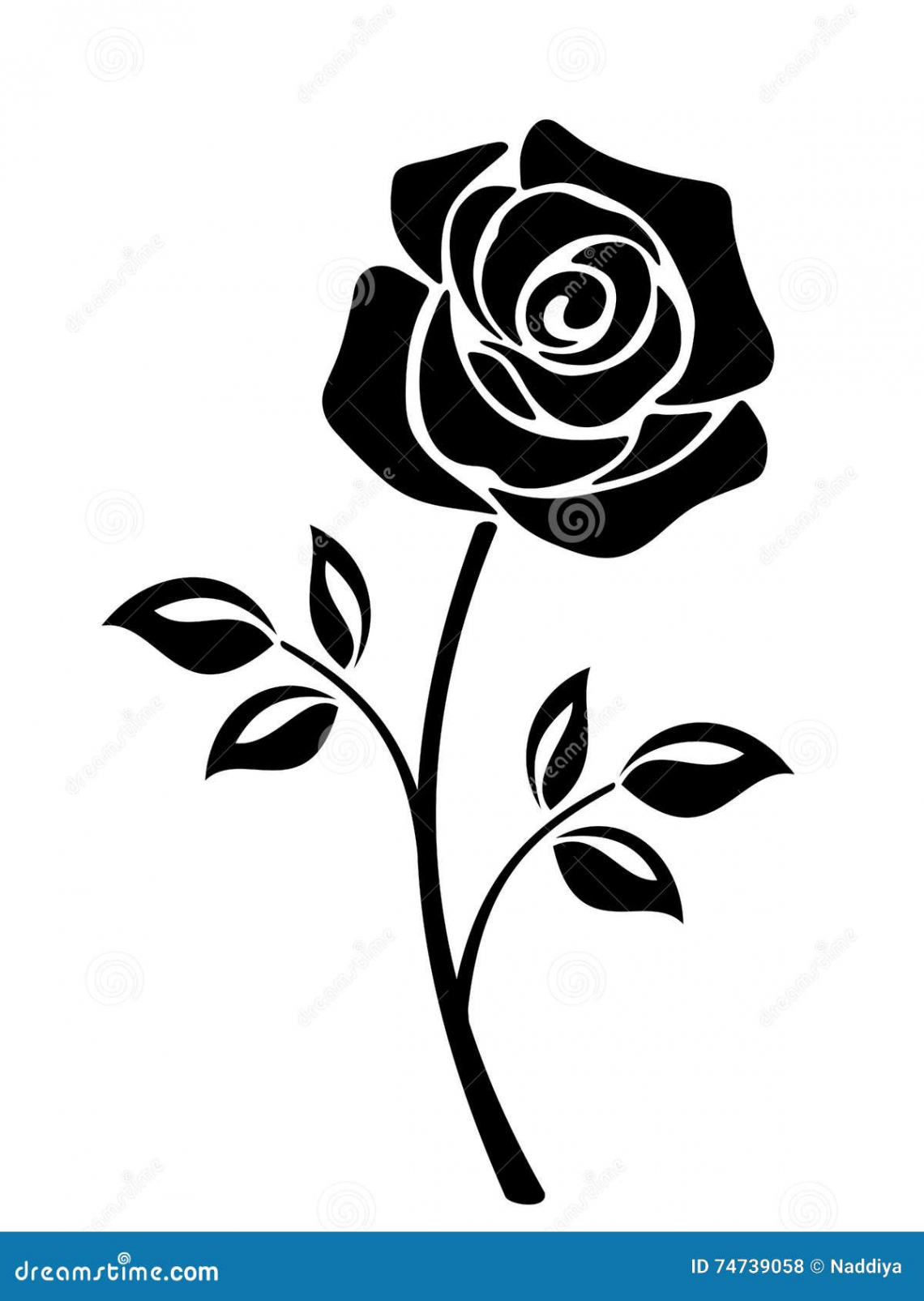 Black Flower Stock Illustrations – , Black Flower Stock