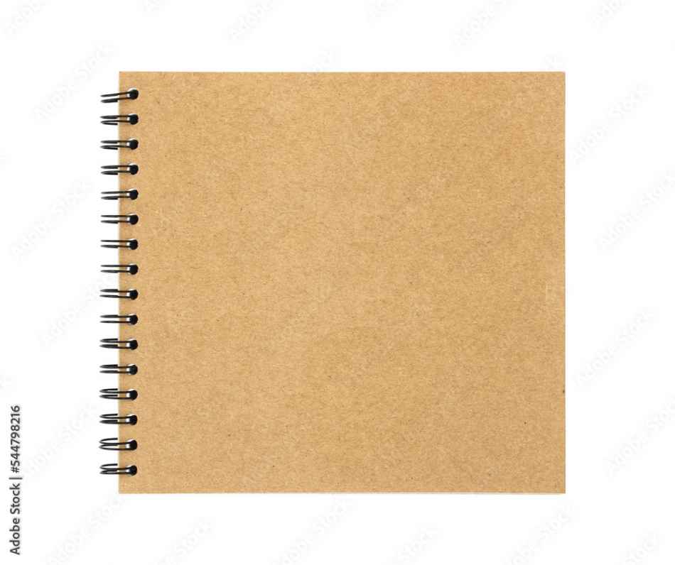 blank sketchbook Covered with separate brown paper on a