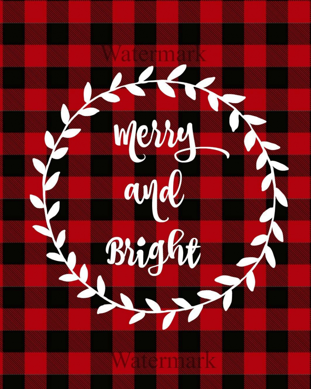 Buffalo Plaid Christmas Printables Four  X  Pictures - Etsy