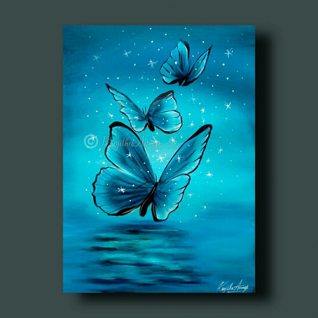 Butterfly Painting canvas "/"  Butterfly art painting