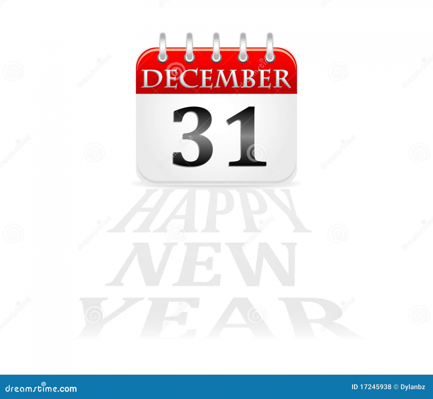 Calendar  December New Year Stock Vector - Illustration of