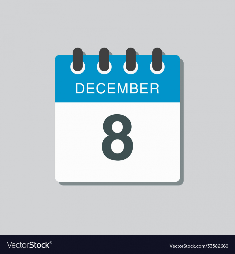 Calendar icon day  december template Royalty Free Vector