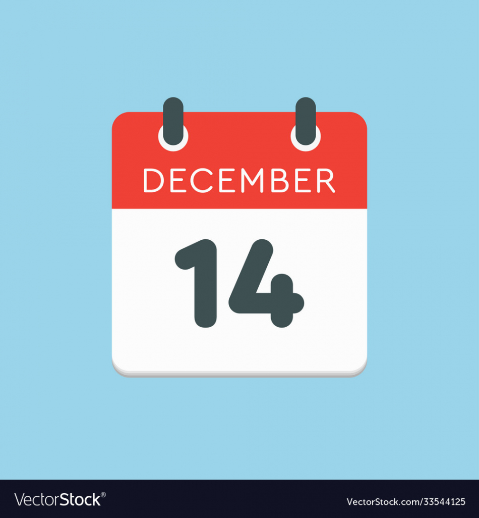 Calendar icon day  december template Royalty Free Vector