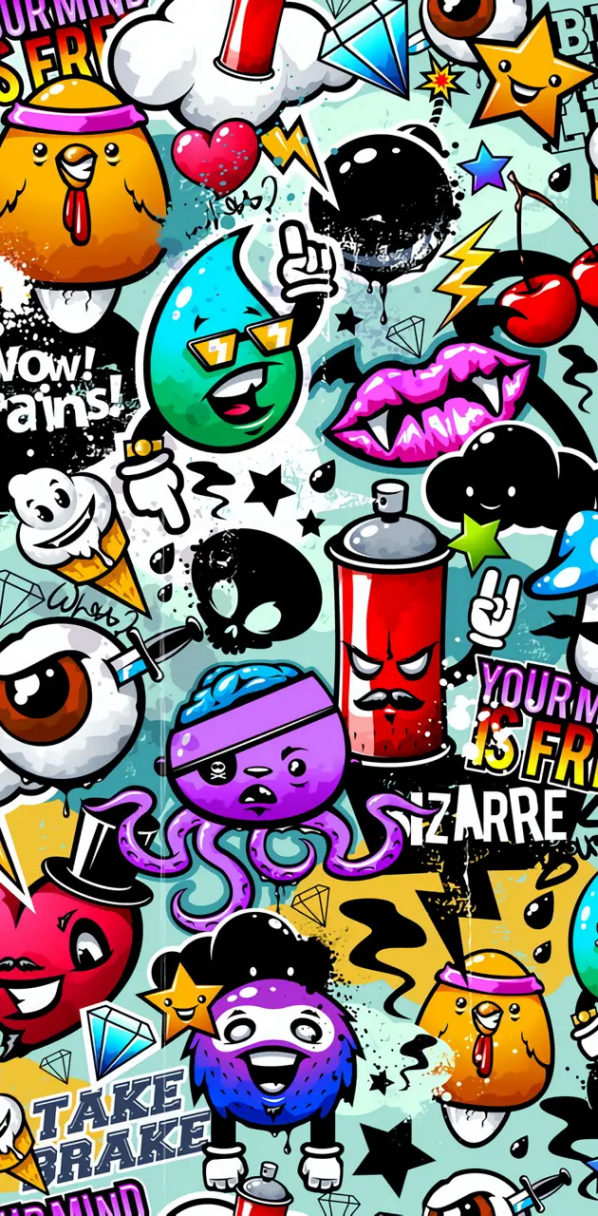 Cartoon Graffiti wallpaper by _Its_Chey_ - Download on ZEDGE™  df