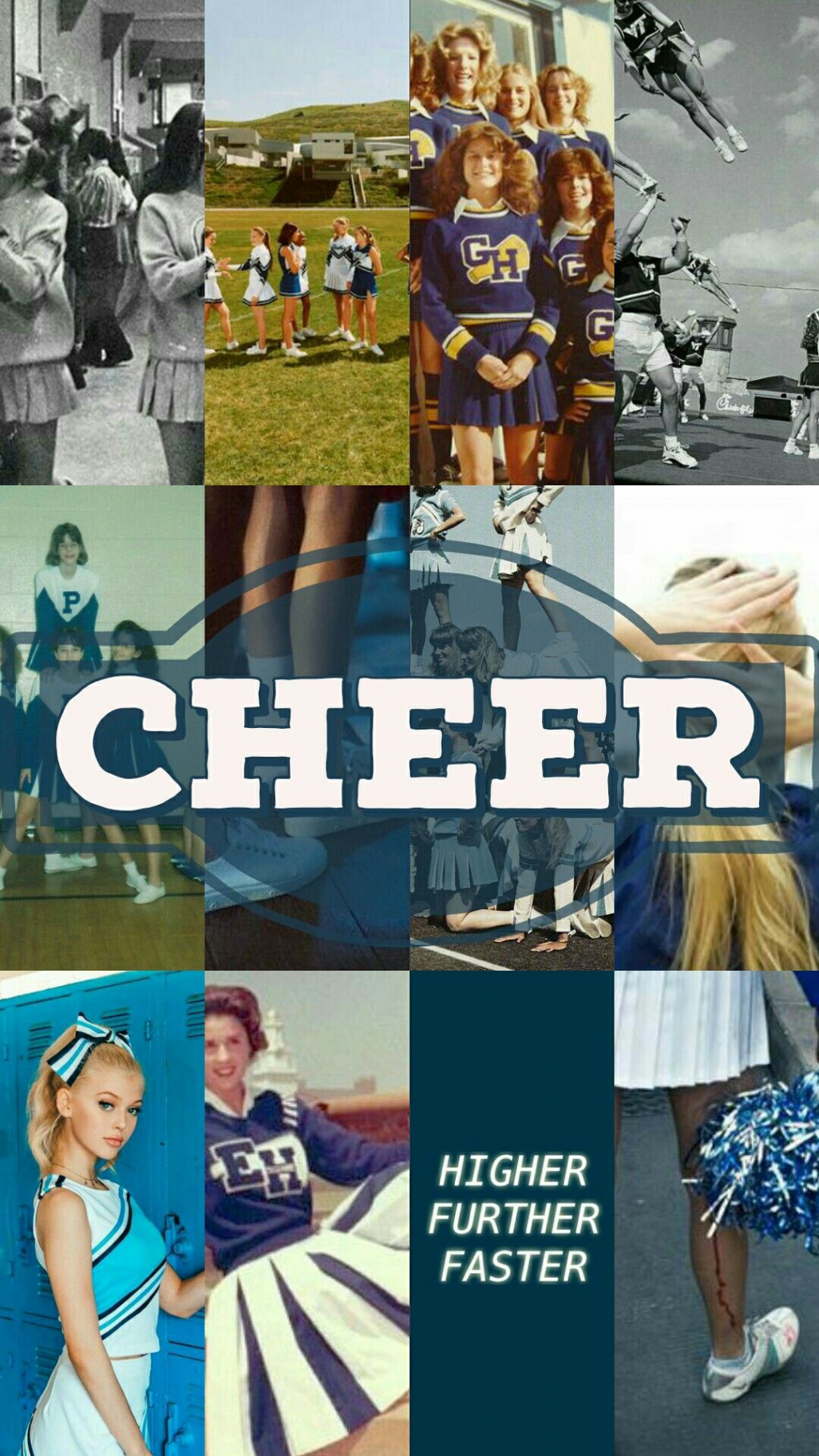 Cheerleader Lockscreen ○ Wallpaper ○ Blue Aesthetic  Cheer